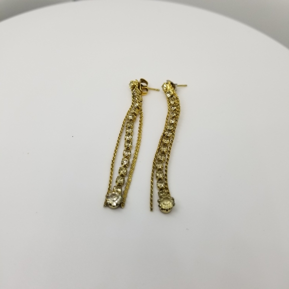 VINTAGE RHINESTONE EARRINGS - Picture 6 of 6